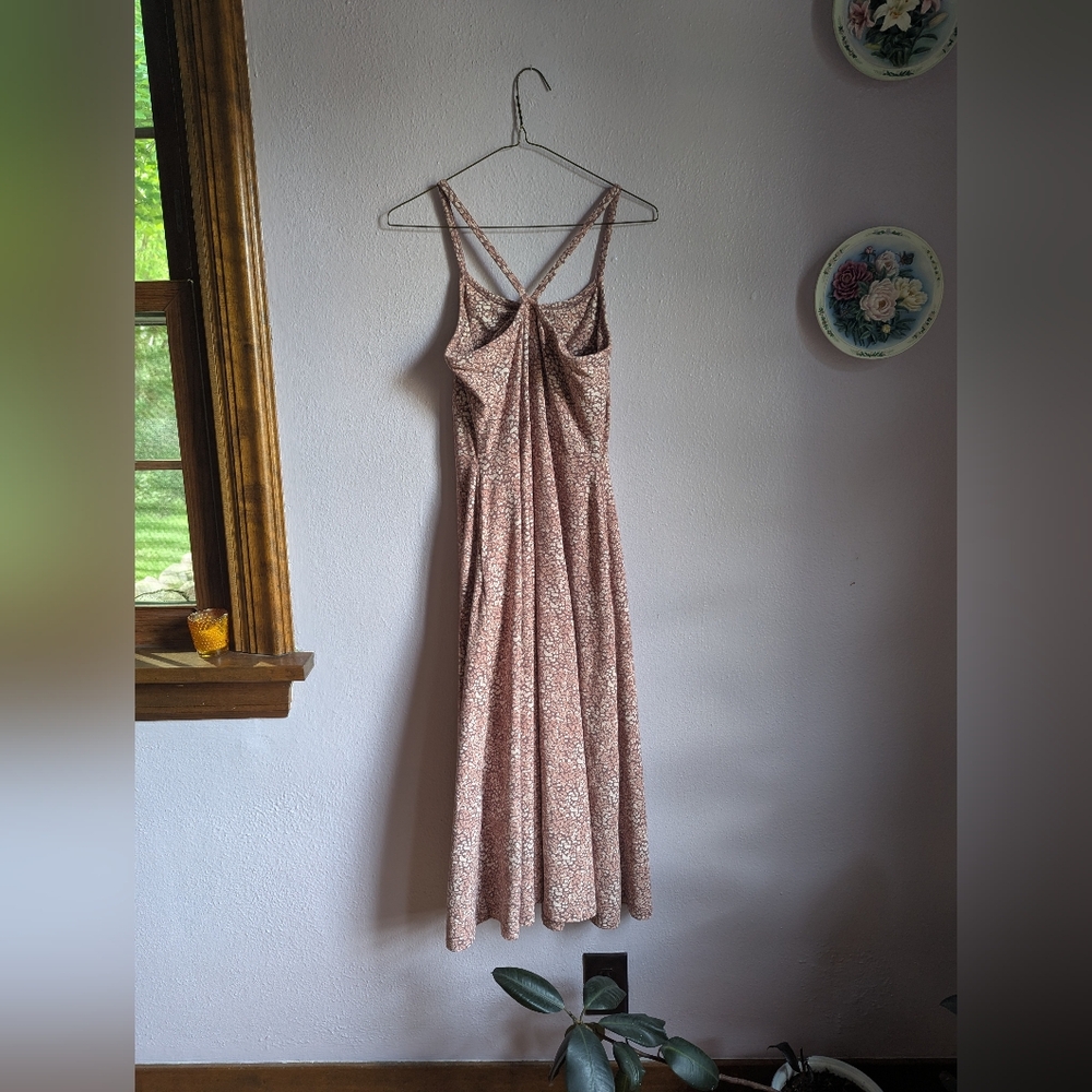 Pact Organic Cotton Midi Fit & Flare Dress Size Small - Picture 2 of 8